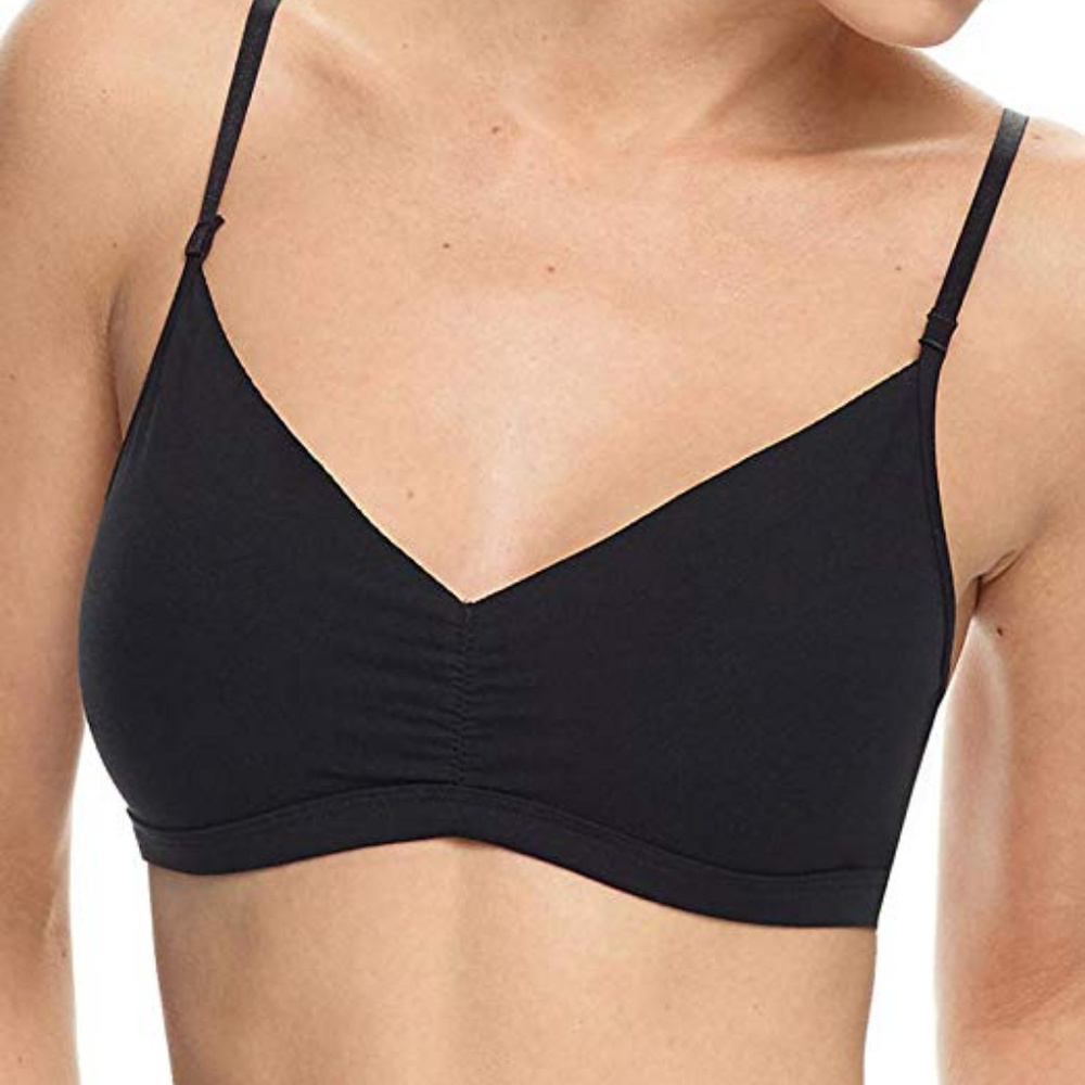 Black Commando Soft Cup Cotton Bralette Sz M
